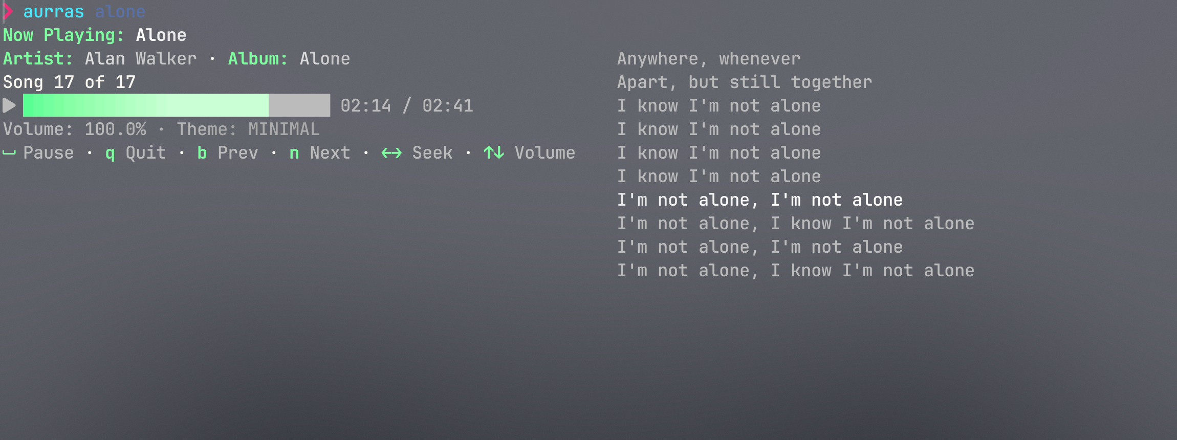 Minimal Theme Preview